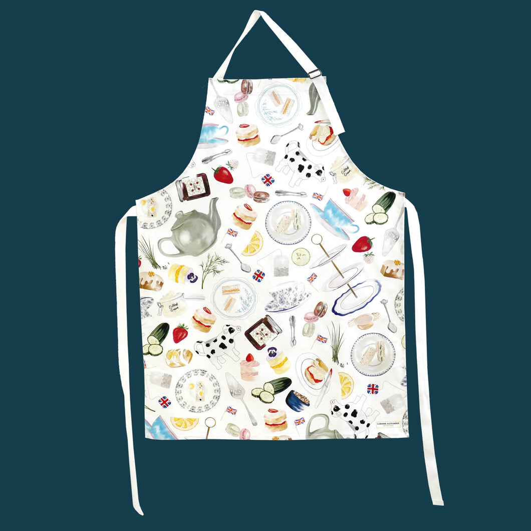 Afternoon Tea Apron - British Made - 100% Cotton