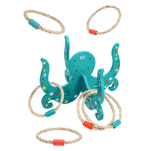 Load image into Gallery viewer, Happy Octopus Wooden Hoopla (Toys Made of Wood)