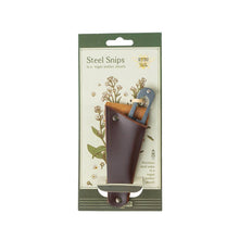 Load image into Gallery viewer, Gardener's Essentials Steel Snips in Vegan Leather Pouch