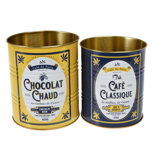 Storage tins (set of 2) - Cafe de Paris