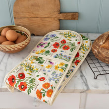 Load image into Gallery viewer, Wild Flowers Double Oven Glove