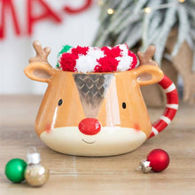 Load image into Gallery viewer, Christmas Reindeer Mug and Socks Set