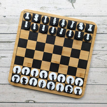 Load image into Gallery viewer, Bamboo Backgammon &amp; Chess Set