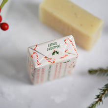 Load image into Gallery viewer, Peppermint Candy Cane Christmas Soap Bar