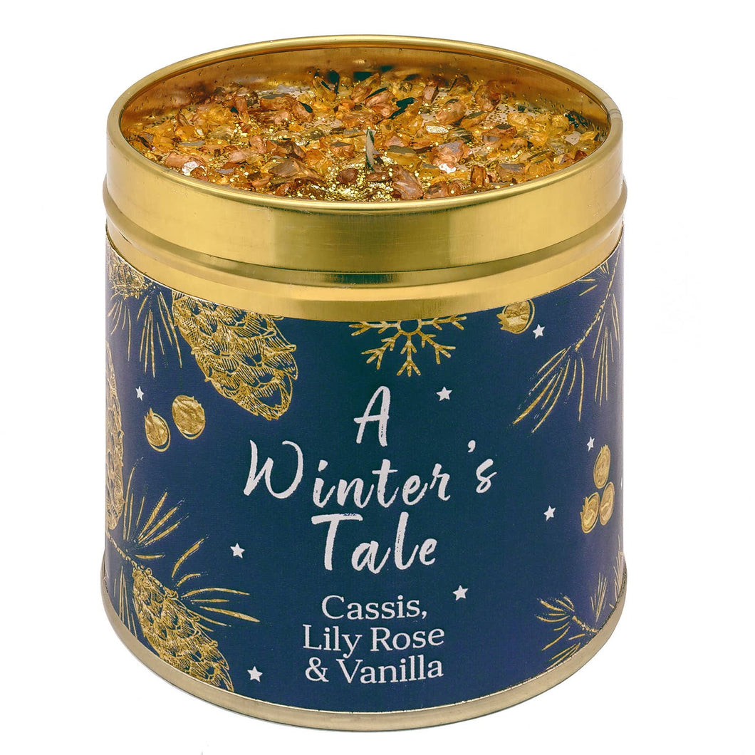 Christmas Elegance Candle Tin - A Winters Tale