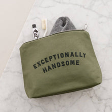 Load image into Gallery viewer, Exceptionally Handsome - Olive Wash Bag