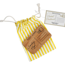Load image into Gallery viewer, Bon Voyage 'Sending Hugs' Pocket Postcard In Gift Bag