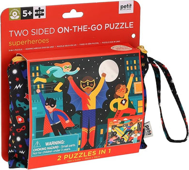 Two Sided On-the-Go Puzzle Superheroes