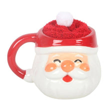 Load image into Gallery viewer, Jolly Santa Christmas Mug and Socks Set