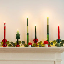 Load image into Gallery viewer, Green Christmas Tree Dinner Candles | 2 Pack | Table Décor |