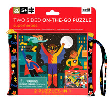 Load image into Gallery viewer, Two Sided On-the-Go Puzzle Superheroes