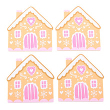 Load image into Gallery viewer, Gingerbread House Christmas Coaster Set