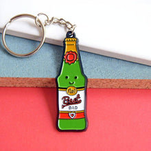Load image into Gallery viewer, &#39;Best Dad&#39; Beer Keyring for Dad