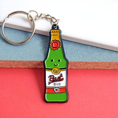 'Best Dad' Beer Keyring for Dad