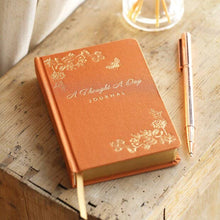 Load image into Gallery viewer, Orange Five Year Thought a Day Journal