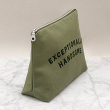 Load image into Gallery viewer, Exceptionally Handsome - Olive Wash Bag
