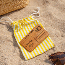 Load image into Gallery viewer, Bon Voyage 'Sending Hugs' Pocket Postcard In Gift Bag