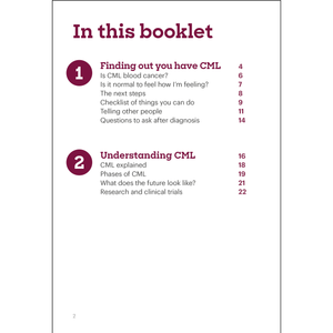 Chronic myeloid leukaemia (CML) booklet and download