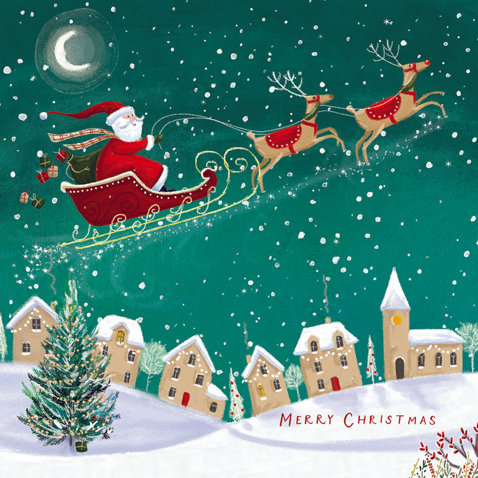 Flying Through the Night Christmas cards - Pack of 10