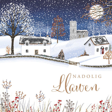 Nadolig Llawen Welsh Christmas cards, Pack of 10