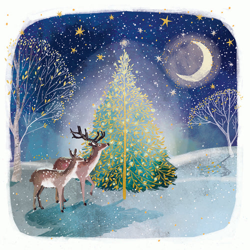 Moonlit Tree Christmas cards - Pack of 10
