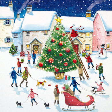 The Village Christmas Tree Christmas cards - Pack of 10