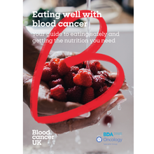 Load image into Gallery viewer, Eating well with blood cancer booklet and download