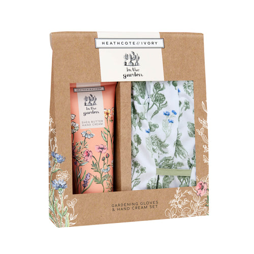 Heathcote & Ivory In the Garden Gardening Gloves & Hand Cream Set