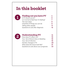 Polycythaemia vera (PV) booklet and download