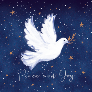 Peace and joy Christmas cards, Pack of 10