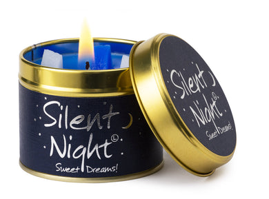 Silent Night Tin Candle