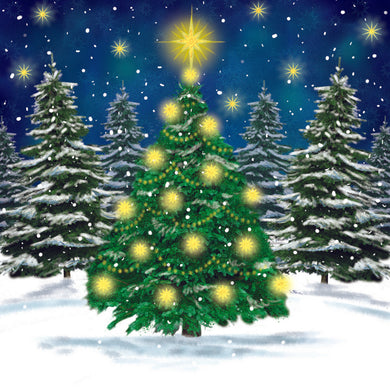 Christmas Tree in the Forest Christmas cards, Pack of 10