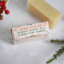 Load image into Gallery viewer, Peppermint Candy Cane Christmas Soap Bar