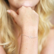 Load image into Gallery viewer, Infinity Charm Bracelet in Silver