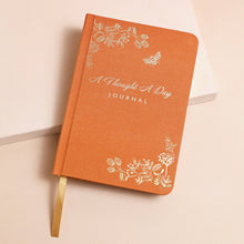 Load image into Gallery viewer, Orange Five Year Thought a Day Journal