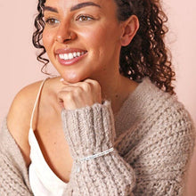 Load image into Gallery viewer, Moon &amp; Back Meaningful Word Bangle With Moon &amp; Star Charms