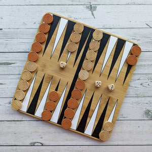 Bamboo Backgammon & Chess Set