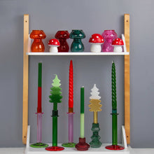 Load image into Gallery viewer, Green Christmas Tree Dinner Candles | 2 Pack | Table Décor |