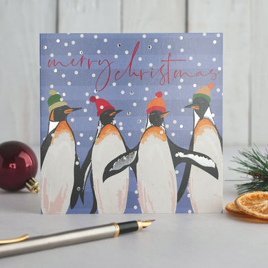 Snowy Penguins Christmas cards, Pack of 10