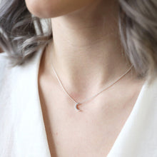 Load image into Gallery viewer, Crescent Moon Necklace in Silver