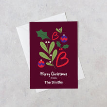 Load image into Gallery viewer, Personalised Merry Christmas card 