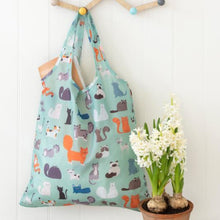 Load image into Gallery viewer, Nine Lives Recycled Foldaway Shopper Bag