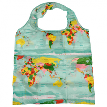 Load image into Gallery viewer, World Map Recycled Foldaway Shopper Bag