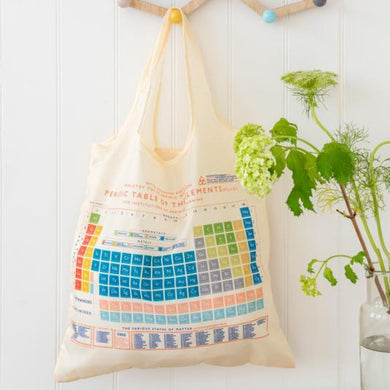 Periodic table recycled foldaway shopper bag