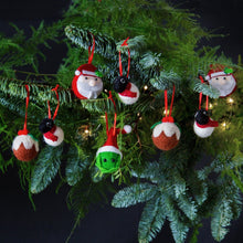 Load image into Gallery viewer, Santa Felt Decorations (Pack of 3)