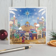 Bright Silent Night Christmas cards, Pack of 10