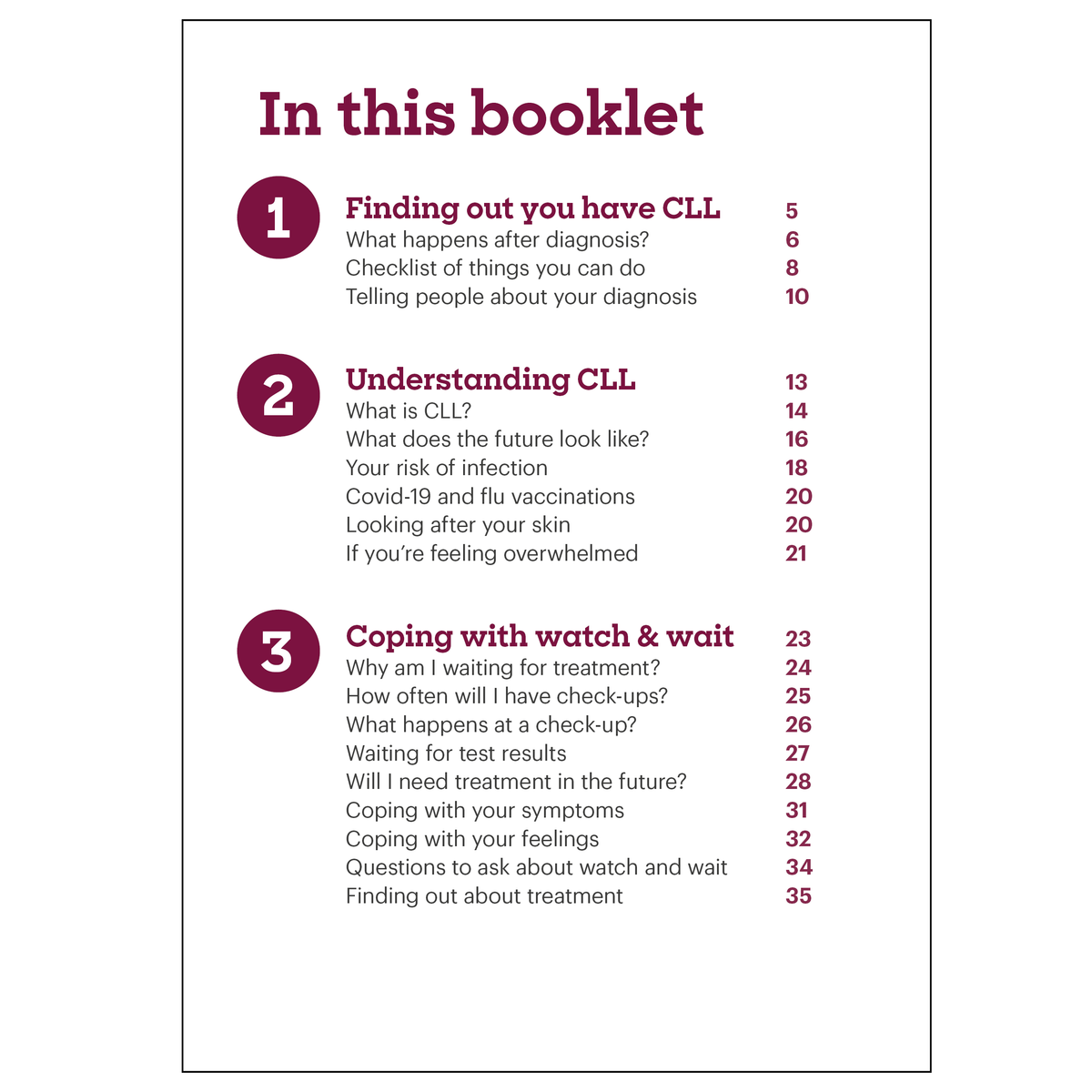 Chronic lymphocytic leukaemia (CLL) booklet | Blood Cancer UK Shop