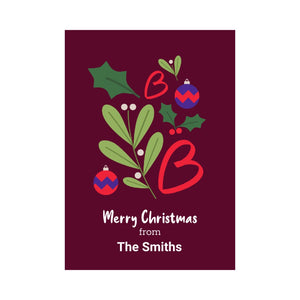 Personalised Merry Christmas card