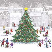Load image into Gallery viewer, Town Square Tree Christmas cards, Pack of 10