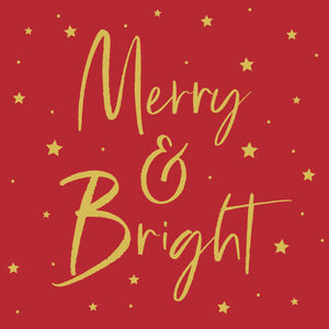 Merry & Bright and Let it Snow Mini Twinpack Christmas cards, Pack of 10